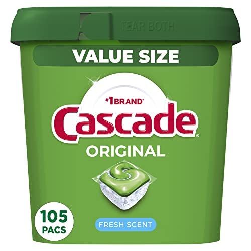 Cascade Original Dishwasher Pods, Actionpacs Dishwasher Detergent Tablets, Fresh Scent, 105 Count (Packaging May Vary) #1