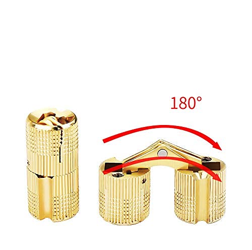 10Pack 10Mm Invisible Brass Barrel Hinges Hidden Concealed Furniture Hinges 180 Degree Opening Angle For Diy Jewelry Box Hand Craft #TOP3