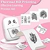 Mini Sticker Printer with 10 Rolls Paper, Thermal Printer Portable Sticker Maker, Bluetooth Inkless Printers Compatible with iOS & Android, Pocket Impresora Portatil for Notes, Journal, DIY, Kids Gift
