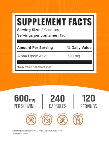 Bulksupplements ALA Supplement, Alpha Lipoic Acid 600Mg thumb #1