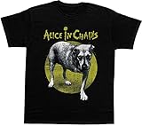 Alice in Chains Men's Dog T-Shirt X-Large | Officially Licensed Merchandise Black