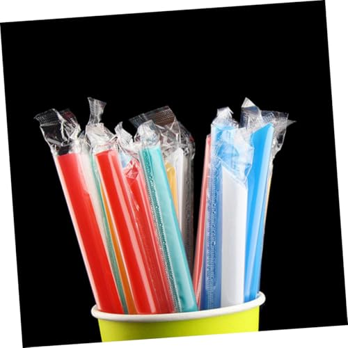 200 pitillos plásticos desechables coloridos embalados individualmente miniatura 7