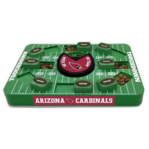 Image of Pets First NFL Arizona Cardinals Large Puzzle Toy for Dogs, Slow Feeder Board for Pets, New Bigger Size, Interactive Doggie Treat Toy