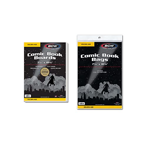Sacs et planches arrière de bande dessinée Golden Age protection BCW