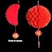 SXYAO Hanging Paper Lanterns New Year Decorations 10pcs Chinese Lanterns Plastic Festive Atmosphere Shopping Centre(Red,26cm)