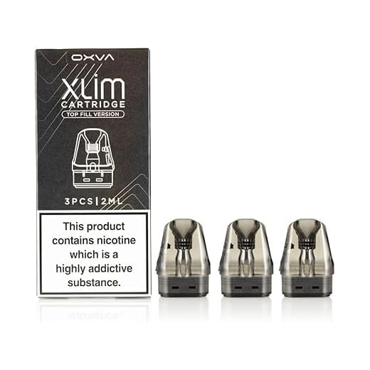 OXVA XLIM TOP FILL CARTRIDGE 0.8Ω Works With XLIM Pro Kit Xlim SE Xlim SQ 2ml Cartridge Built in Mesh Coil 0.8ohm 12-16w Pods Top Filling v3 Pod Pack of 3 No Nicotine