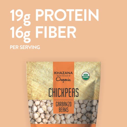 Khazana Organic Chickpeas 7Lb - Garbanzo Beans | Non-Gmo, Gluten Free & Kosher | Authentic Lentils From India #TOP1