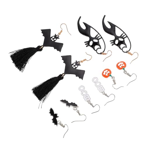 Pendientes de Halloween SOIMISS de murciélagos, joyería festiva para mujer con 30 piezas de moda