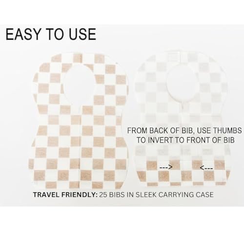 Disposable Baby Bibs for Baby & Toddlers, 25 Pack, Restaurant Baby Bib, Toddler Baby Bibs for Dining Table, Travel, and Restaurants4