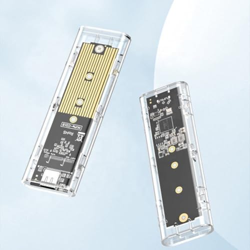 Caja externa transparente para SSD M.2 USB Tipo C 10Gbps miniatura 4