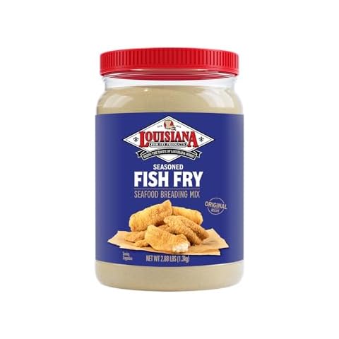 Louisiana Fish Fry Seasoned Fish Fry Seafood Breading Mix 2.88 Pound (Pack of 1) - Season and Cook All Your Fish, Shrimp, Oysters, Vegetables, and More to Crispy Perfection Cover