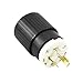 Bryant Nylon Locking Plug 70520Np Nema, L5-20, 20A, 125V, Black/White