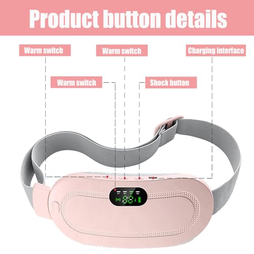 Image of Heating Pad for Period Cramps, Three-Speed Adjustment，Portable Cordless Rechargeable Heating Pad for Menstrual Pain Relief Electric Heat Belt,Gifts for Her Women Girl Wife (Pink)