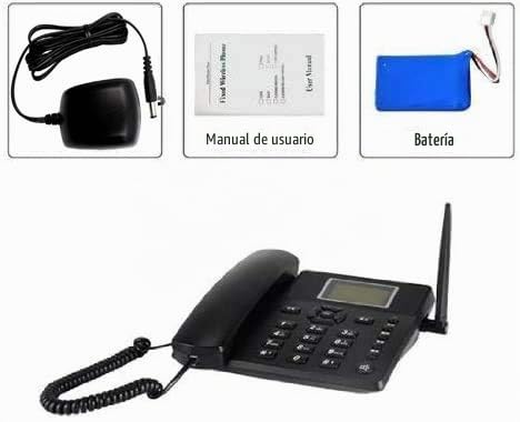 BW 2.4 '' inalámbrico Quadband G/M teléfono móvil de escritorio clásico del TelePhone Para el negocio o la familia (especialmente para la gente más vieja) - negro