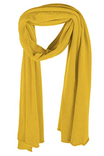 Love Cashmere Ladies 100% Cashmere Wrap Scarf - Yellow - hand made in Scotland2
