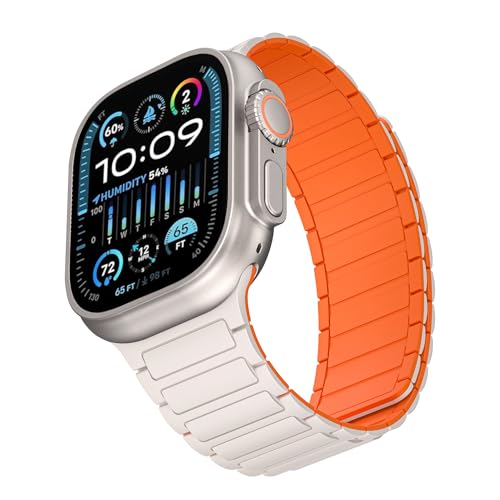 Bracelet de montre magnétique pour Apple Watch design premium silicone doux