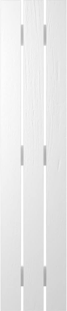Ekena Millwork ARW401SB311X81WHH Americraft Three 3 Exterior Real Wood Spaced Board-n-Batten Shutters (Per Pair), White