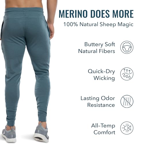 Men's Merino Joggers by Woolly | RWS Certified | Warm, Soft, Seattle Designed2