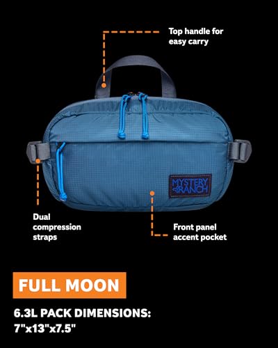 Image of Mystery Ranch Full Moon Fanny Pack - Adjustable Hip or Shoulder Bag Perfect for Travel, Hiking & Everyday Carry - 6.3L