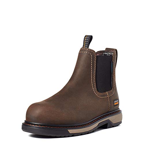 ARIAT BMVY9 Womens Riveter Chelsea CSA Waterproof Composite Toe Work Boot Dark Brown 9