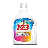 1-2-3 - Detergente Líquido, 4,65L; MAXI PODER Color, Colores Intensos, Contra la Suciedad, Espuma Quitamanchas.