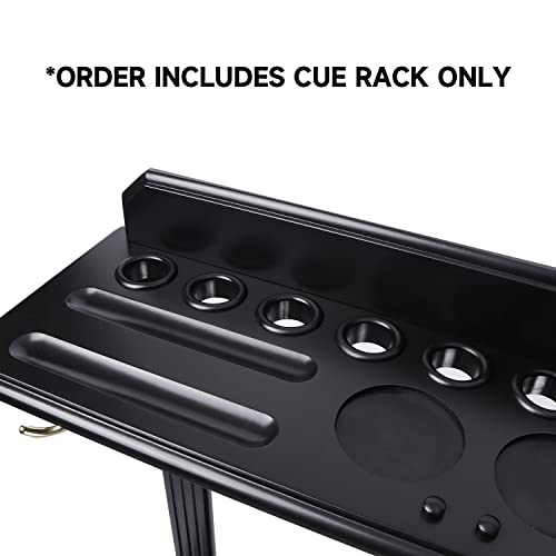 Gse Floor Stand Billiard Pool Cue Racks Only, Holds 10 Pool Cue Sticks, 2 Drink Holders, Billiard Ball Racks And Full Set Of Pool Balls (Black) #TOP3