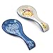 Ceramic Spoon Rest, by Kook, Spoon Rest for Stovetop, Kitchen Decor, Farmhouse Kitchen Decor, Ladle, Utensil Holder, Dishwasher Safe, for Home and Coffee Bar Accessories, Set of 2 (Floral)
