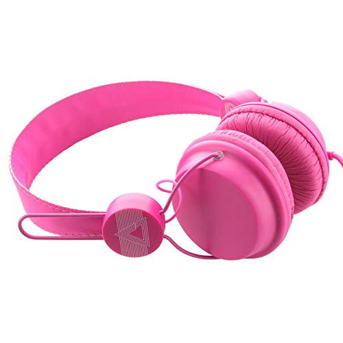 Casque arceau fermé Coloud Colors rose avec micro jack pour vos trajets urbains