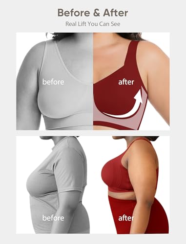 Image of Jelly Bras for Women Plus Size Minimizer No Underwire Supportive Full Coverage Wider Straps Seamless Tshirt Bra