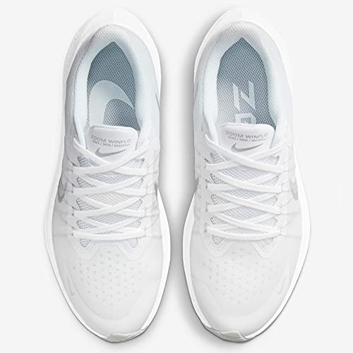 Nike Winflo 8 Cw3421-104 Tênis de corrida feminino casual, Branco/prata metálica/platina pura, 5.5