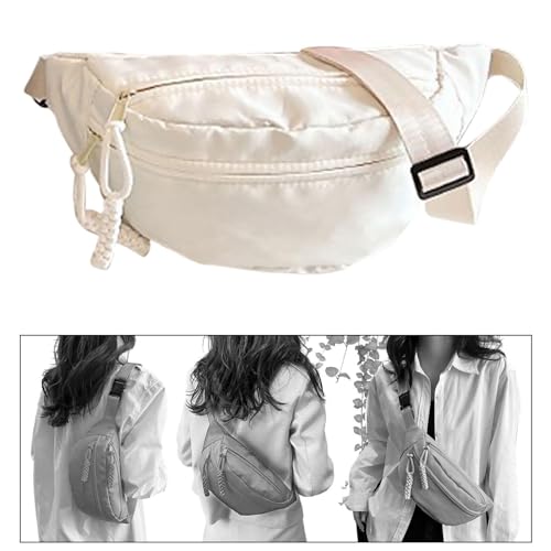 Image of Chest Bag Crossbody Daypack Sport Waist Pack Waist Bag Fashion Crossbody Bag White