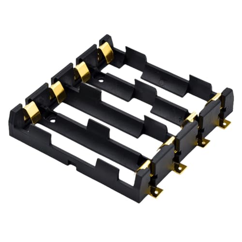 AMZLORD 18650 SMT Soporte de batería 18650 SMD Caja de batería con Pines de Bronce Caja de Almacenamiento de batería Recargable Soporte de Caja SMT 1X 2X 3X 4X 18650 Caja de Soporte de Clip
