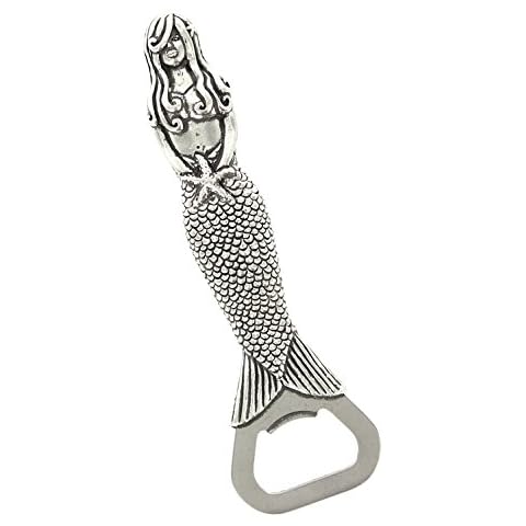 Pewter Mermaid Bottle Cap Opener Cover