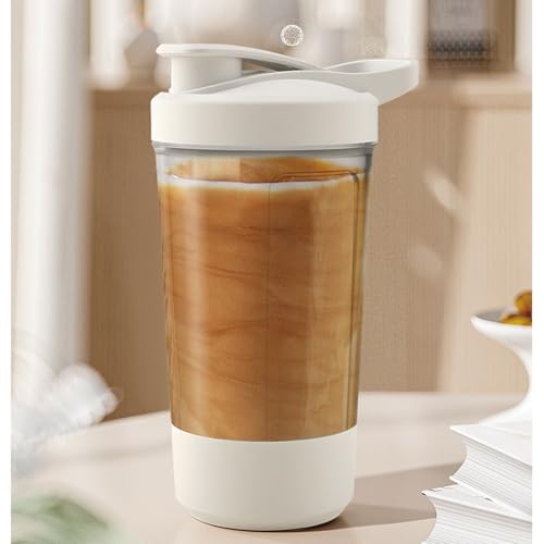 500mah Electric Mixer Cup Quiet Portable Plastic Leak Proof Electric Shaker Bottle with Smart Blending System, Mix Milk and Protein with 30s Shake for