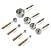 8PCS Measuring Cups, DAJLFA Stainless Steel Measuring Cups and Spoons Set with Ergonomic Wooden Handle for Cooking & Baking