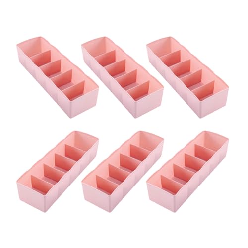 UKCOCO Organizador Calcetines de Plástico 6piezas para Ropa Interior Divisor, Capacidad Fuerte y Almacenamiento Conveniente Hogar