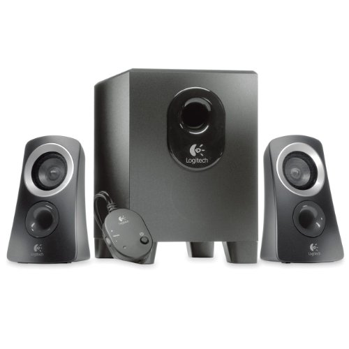 Image of Logitech Z313 2.1 Multimedia Speaker System with Subwoofer, Full Range Audio, 50 Watts Peak Power, Strong Bass, 3.5mm Inputs, PC/PS4/Xbox/TV/Smartphone/Tablet/Music Player - Black
