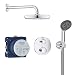 Produktbild GROHE Precision Trend - Duschsystem-Set (inkl. Thermostat, Rapido SmartBox, Kopfbrause, Handbrause &. Brauseschlauch), chrom, 34733002
