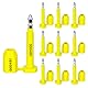 Flintronic 10x Plomben, Sicherheitsplomben aus Kunststoff, Kunststoff-Kabelbinder Tags mit nummeriert, kabelbinder tags bunte, Logistik Transport Tags für Koffer, Reisegepäck,Kleidung, Schuhe(Gelb)