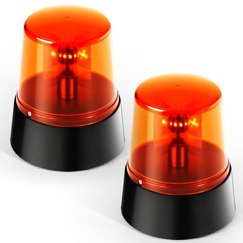 GAGIRA 2Pcs Red Rotating Strobe Light, Battery Operated 360 Degree Rotating Light, Disco Bar Party...