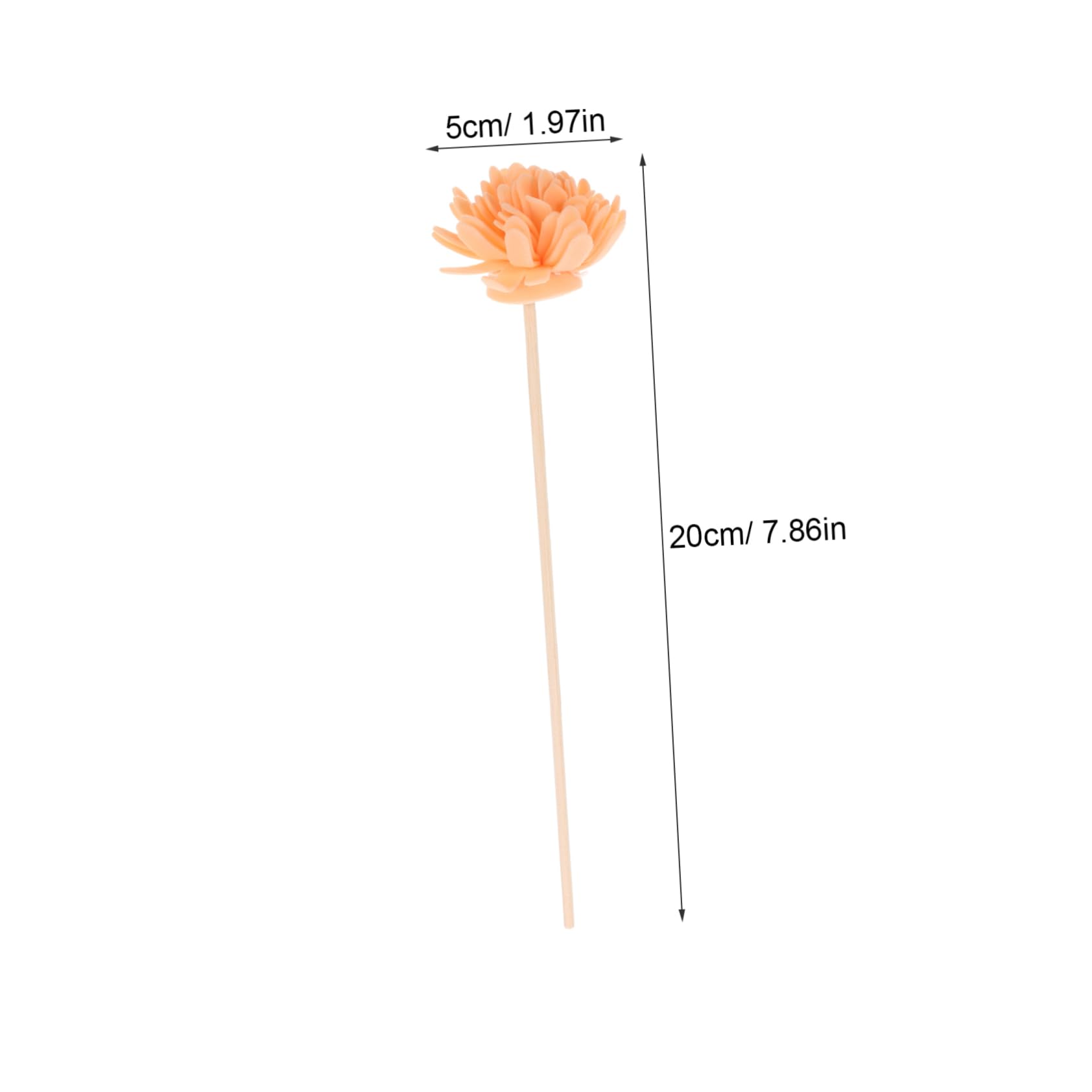 HOMOCONO 12pcs Flower Diffuser Sticks Flameless Refill for Home Decor Lightweight Portable Floral Designs