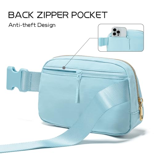Image of Gitus Gifts for 8 9 10 11 12 Year Old Girls Belt Bag Fanny Pack Crossbody Bags with Initial Letter Patch Cute Stuff Birthday Gifts for Teen Girls Women Personalized Trend Stuff (Icing Blue-Z)