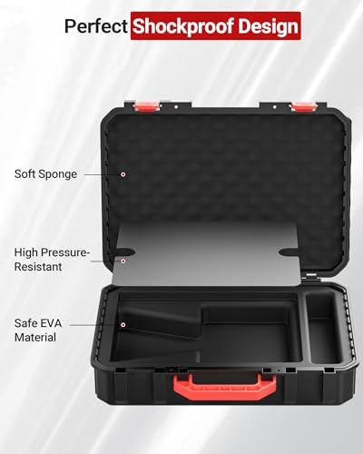 for Starlink Mini Case, Waterproof Hard Protective Travel Carrying Case Starlink Mini Accessories Shell for Power Adapter,DC Cable, Car Mountâ Portable Storage for RV, Camping (Black) - 2
