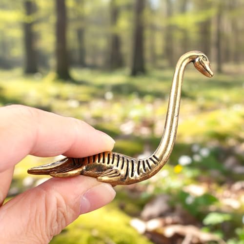 Figura de Estatua de Lago Ness en Latón Sólido Dorado miniatura 6