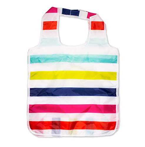 Kate Spade New York Foldable Reusable Shopping Tote, Nylon Grocery/Produce Bags, Candy Stripe 1 41s3eRLZmPL. SL500