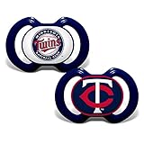 BabyFanatic Pacifier 2-Pack - MLB Minnesota Twins - Officially Licensed League Gear
