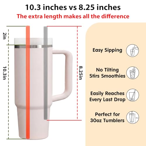 Tomnk 10.3" Jumbo Smoothie & Milkshake Disposable Straws, 120 Pack Colorful by TOMNK - Image 3