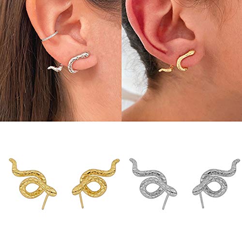Boucle d'oreille serpent argent 925 tendance pour anniversaire - 4