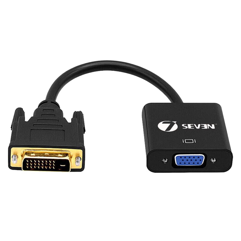 7SEVEN™ DVI to VGA Adapter, 1080p Active DVI-D Male to VGA Female Adapter Converter 24+1 Male to Female Adapter - Black-image-47