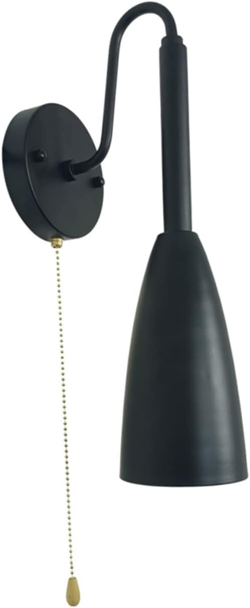 Pull Chain Wall Lamp with Base Simple Design for Bedroom Living Room and Hallway Easy to Use Convenient Pull Switch Modern Wall Light Fixture